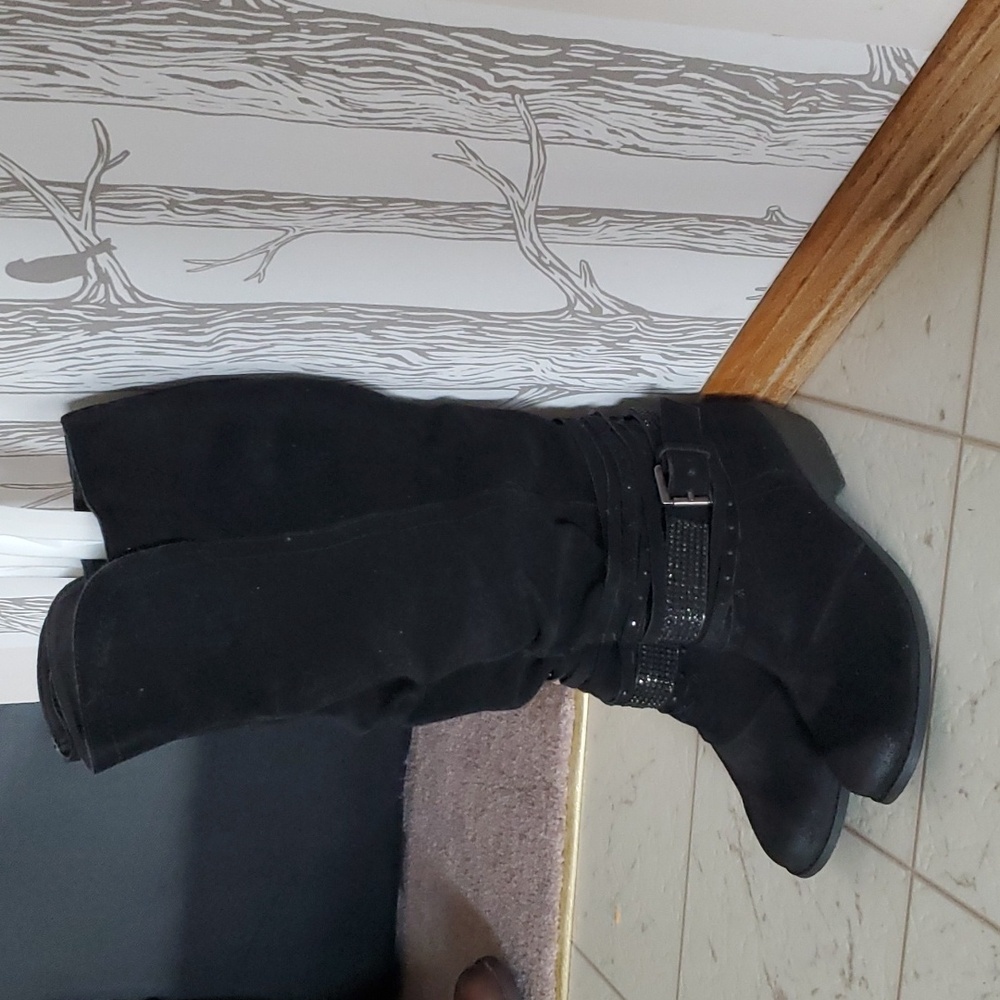 Naughty Monkey Black Suede Boots - Picture 2 of 5